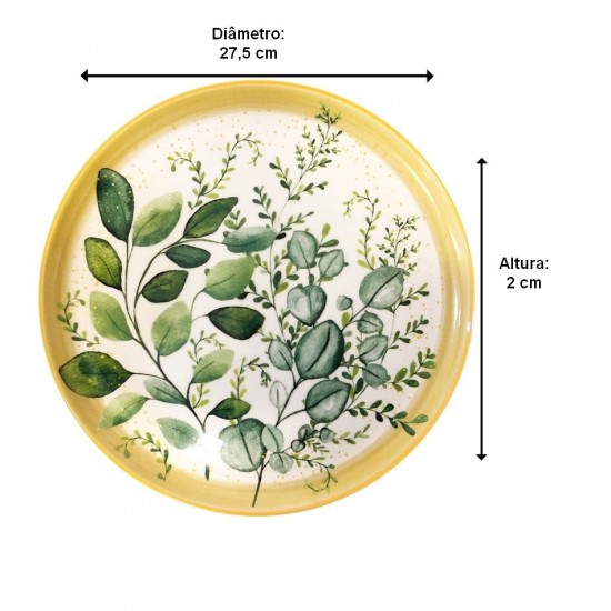 Prato 27,5cm Raso Cerâmica Corona Siena